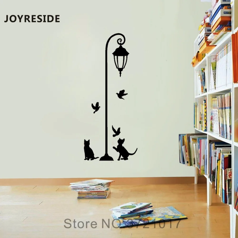 Настенная виниловая наклейка с животными кошками и птицами|Наклейки на стену| |