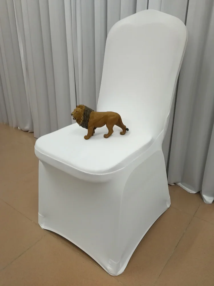 100 шт. белые чехлы на стулья из лайкры и спандекса универсальные растягивающиеся