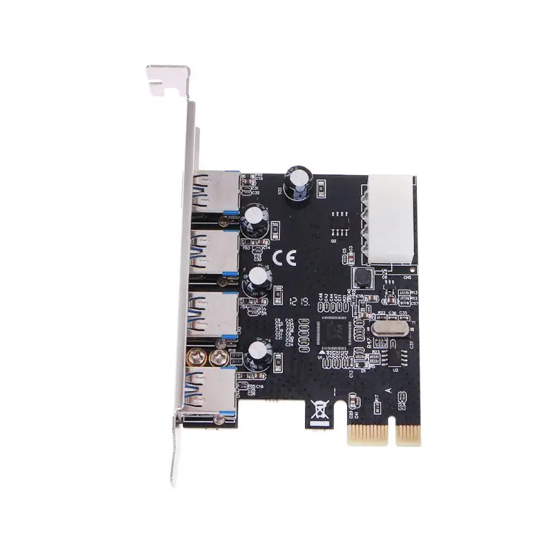 4 портовый PCI E к USB 3 0 HUB Express адаптер расширения скорость 5 Гбит/с для компонентов