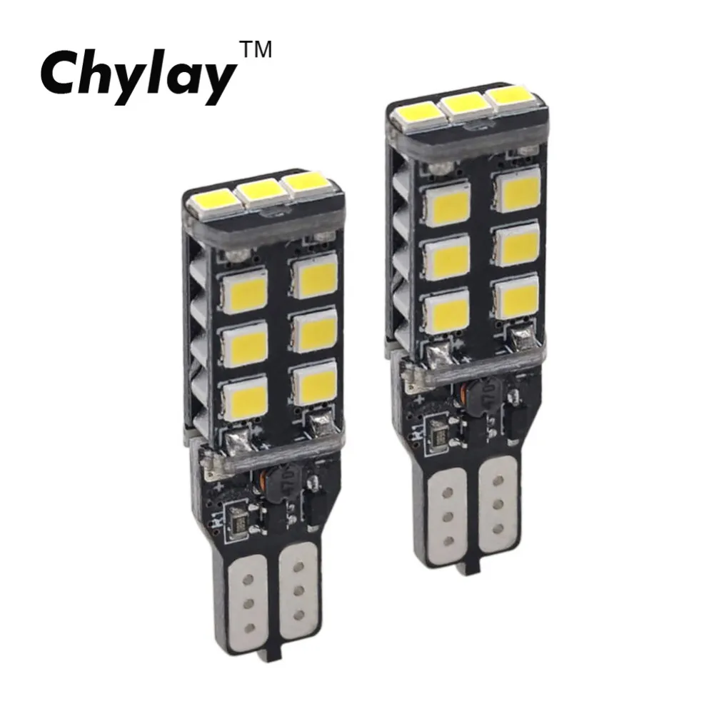 Светодиодная лампа T10 2 шт. заднего хода 6000k белая 15SMD 2835 светодиодная для