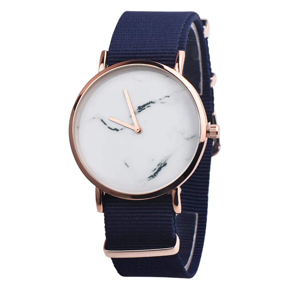 Aimecor женские часы мужские модные мраморные циферблат кожа нейлон ремешок
