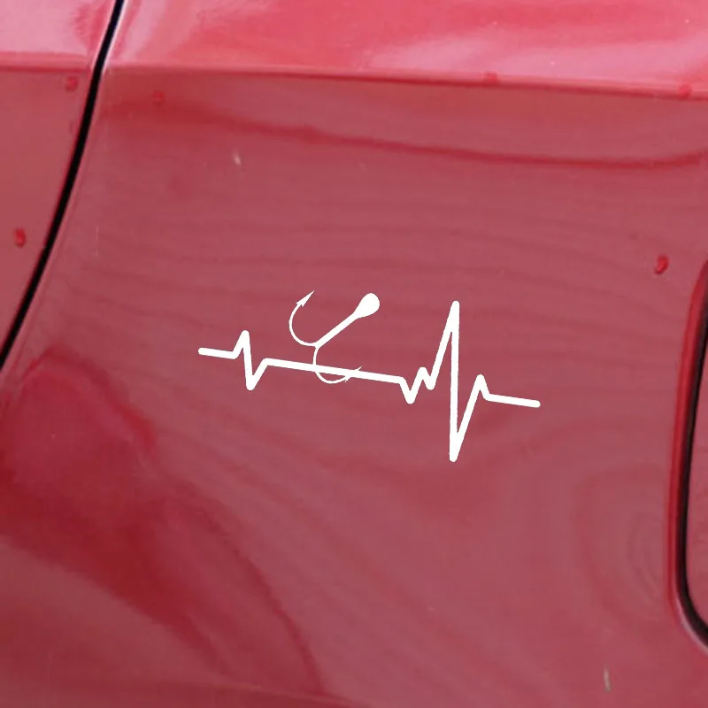YJZT 17 см * 7 8 Виниловая пленка для оклеивания автомобилей Стикеры Heart Beat линия