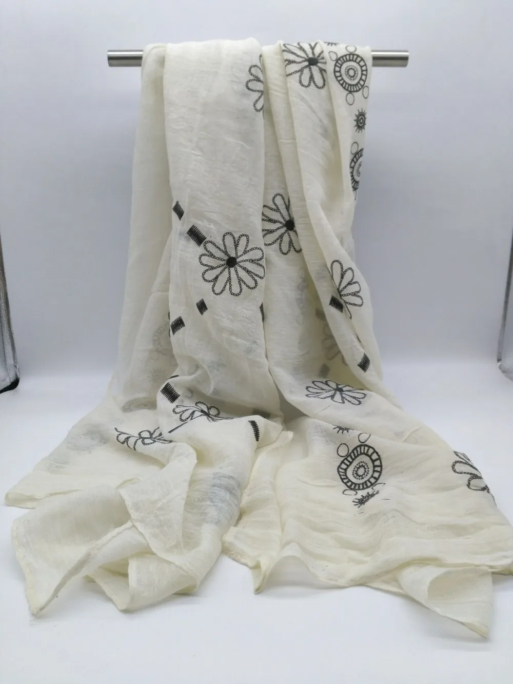 2017 Модный цветочный Пенящийся шарф с принтом для женщин длинный круг принт шали