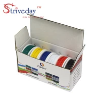 ul 1007 18 20 22 24 26 28awg cable line pcb wire 5 color mix kit box1 box 2 package electrical wire copper line diy