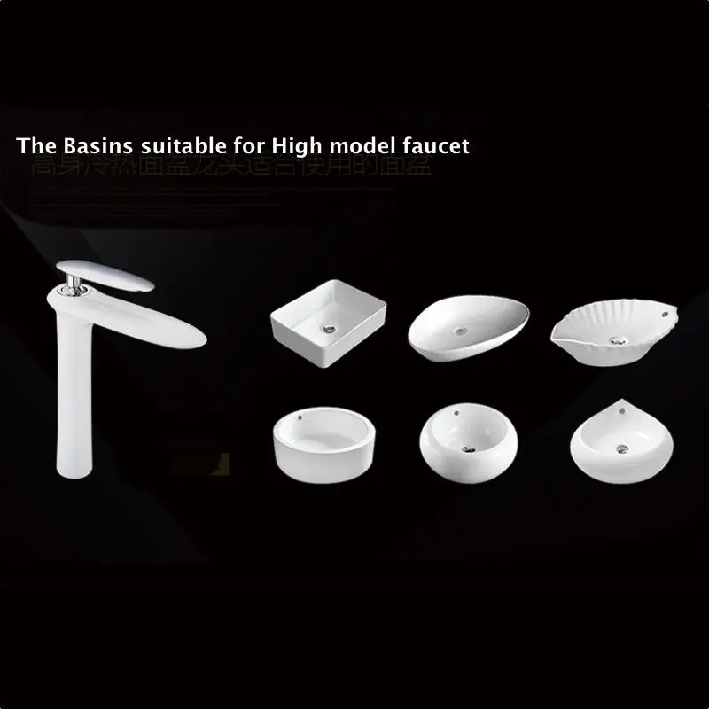 

Contemporary Bathroom Ceramic Wash Basin Faucet Bath Hot/Cold Mixer Water Tap