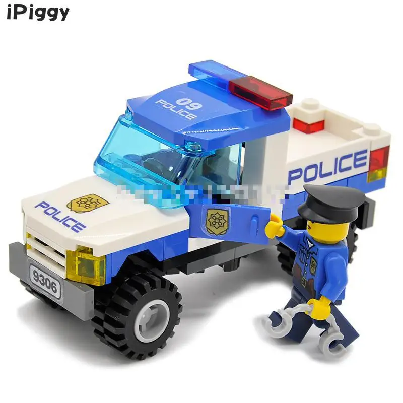 IPiggy 2018 новые 84 шт блоки кирпичики наборы город образовательный полицейский пикап