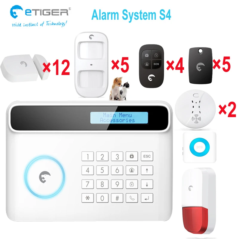 Оригинальная система безопасности etiger беспроводной набор сигналов 433 МГц с