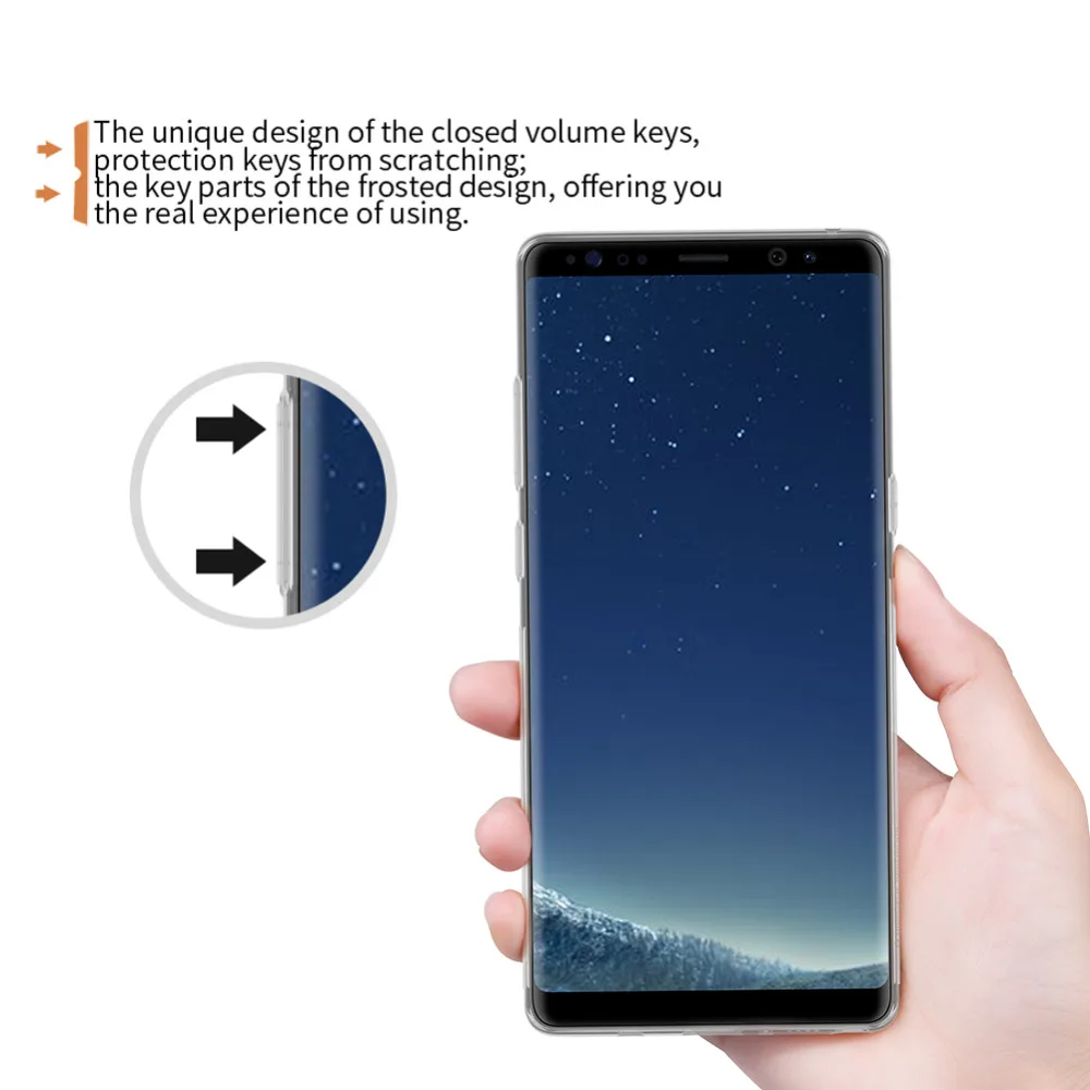 Note 8/9 case Nillkin Nature Transparent Clear Soft silicon TPU Protector back cover for samsung galaxy note 8 6.32'' |
