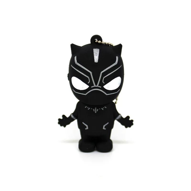 Black Panther 1 Флеш-накопитель super hero 8G, 16G, 32G, 64G, Мультипликация Marvel, Человек-паук/Черная Пантера/Дэдпул, USB флеш-накопитель, карта памяти - Цвет: Black Panther 1