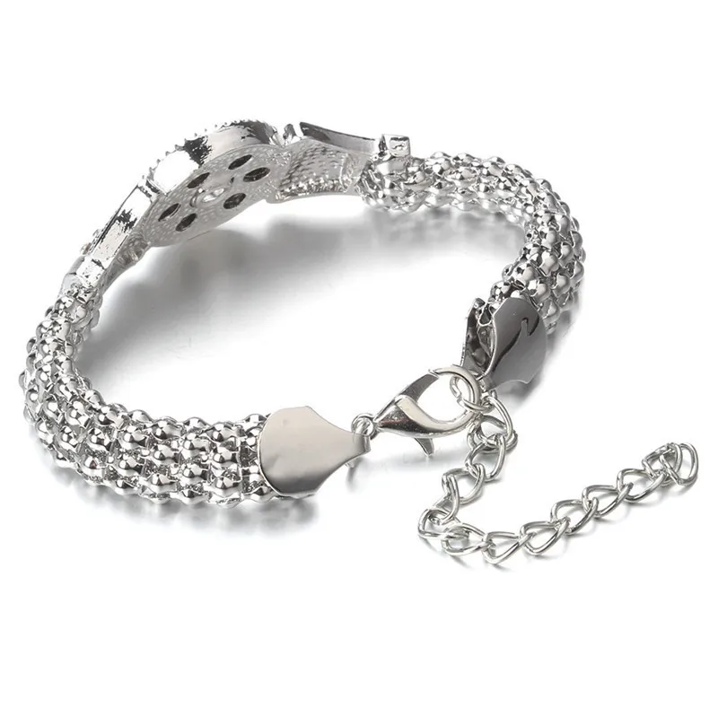 Новинка 18 мм ювелирное изделие серебряный цвет золотые браслеты браслет с