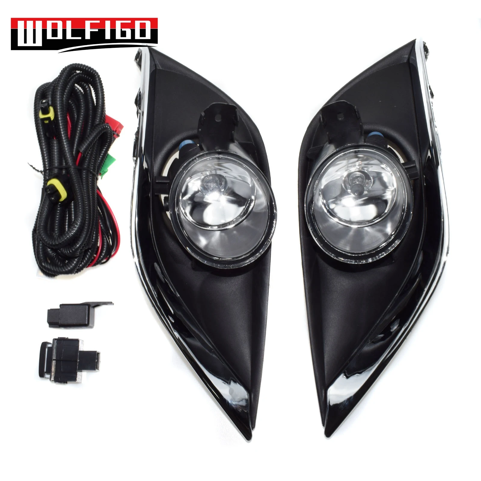 WOLFIGO набор 2 шт. левый и правый прозрачные линзы Противотуманные фары для Nissan Versa