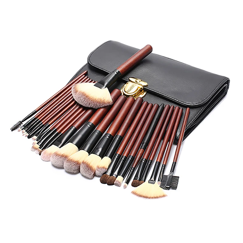 Pro 26 шт. набор кистей для макияжа кисть конского волоса основа губ ресниц женская