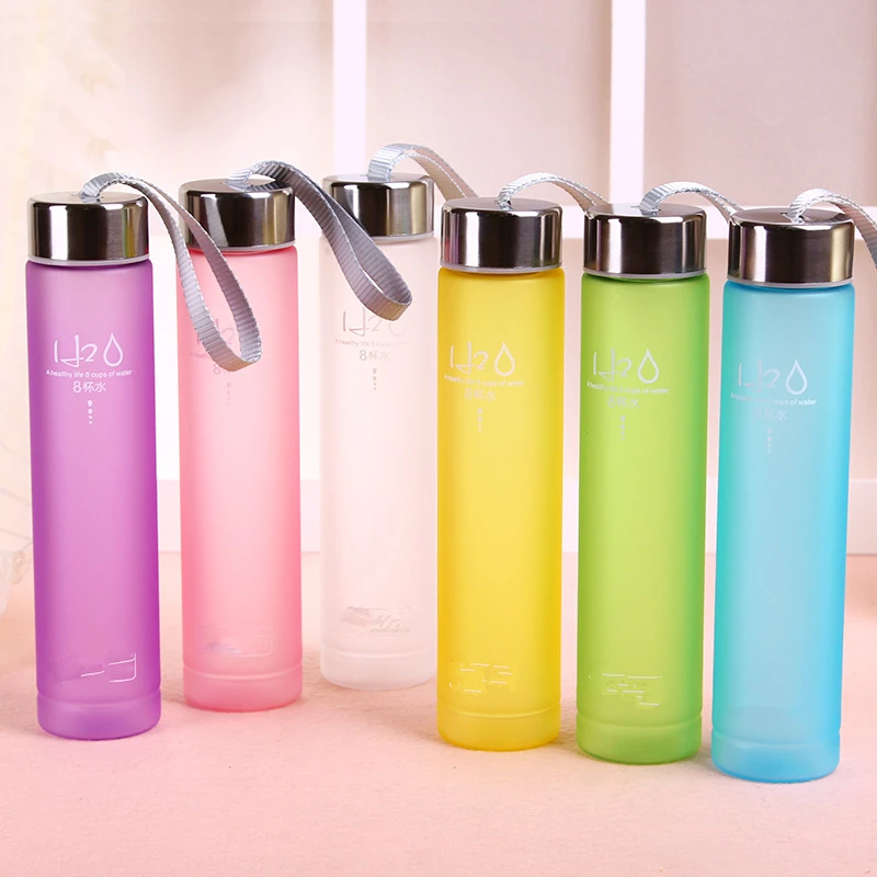 Креативные цветные 8 очков My Frosted Plastic Pencil Club Bottle вертикальный прозрачный H20 Couple