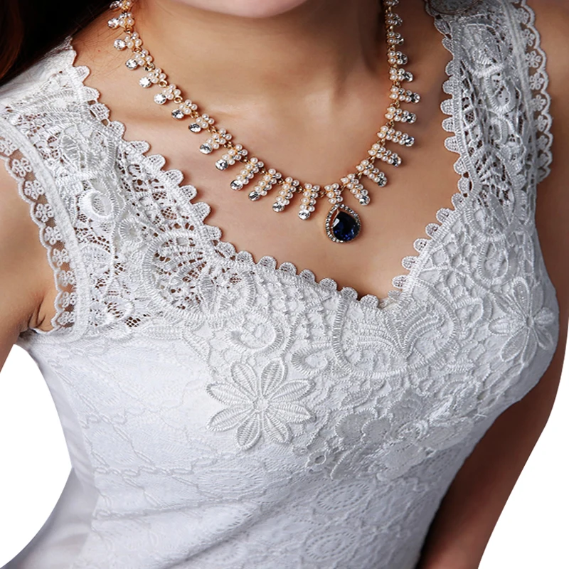 

2018 Women Sleeveless Blouse Summer Chiffon Lace Top Blusas Female Clothing Women's Tops New Blouses Shirts Black White Flower