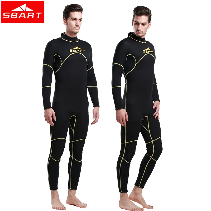 SBART New 3MM Neoprene Triathlon Wetsuit Men Spearfishing Wet Suit Mens Fishing Swimming Surfing Diving Plus Size XXL Q1016 | Спорт и