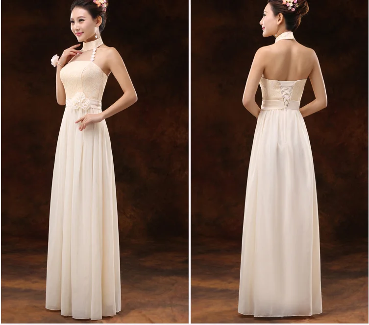 Длинное платье невесты размера плюс 2019 шифоновое цвета шампанского с бретелькой