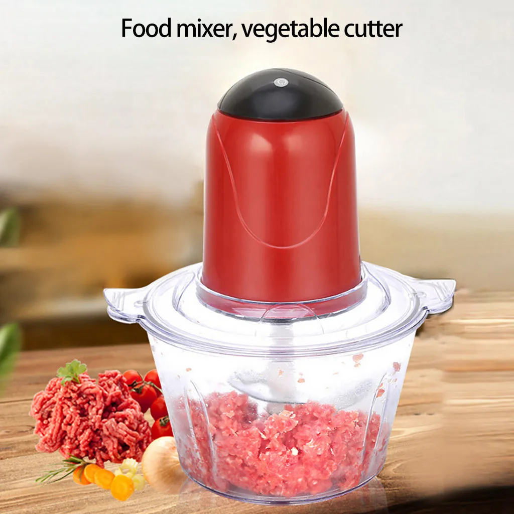 Электрический измельчитель для продуктов 2 л стеклянная чаша мяса овощей фруктов