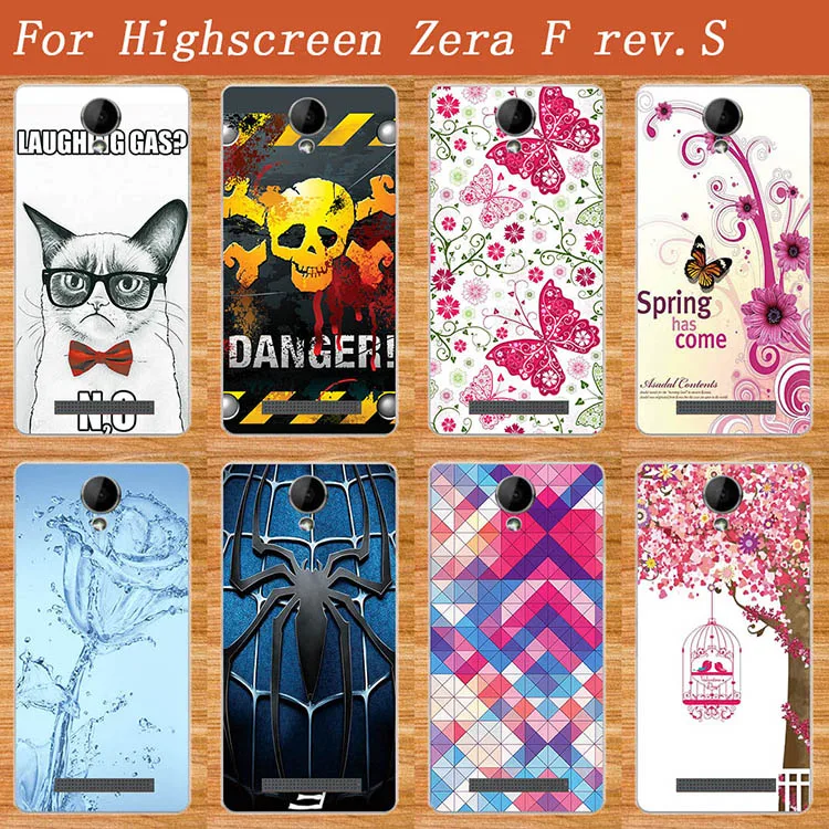 Цветной мягкий чехол из ТПУ Для highscreen zera f rev.S прозрачный для телефона|case cover for samsung