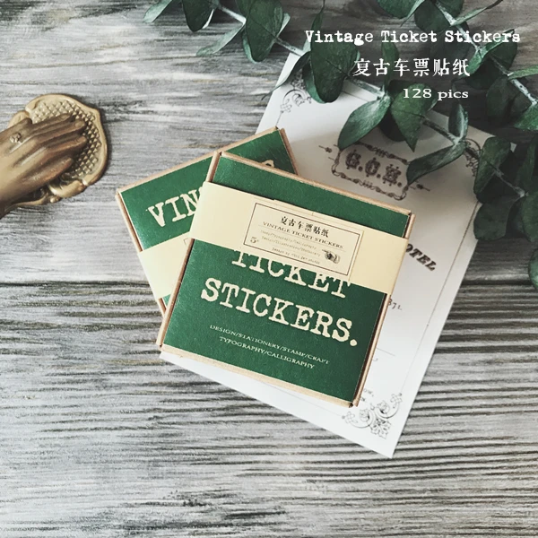 Винтажный билетный постер 128 шт./кор. декоративная наклейка DIY планировщик