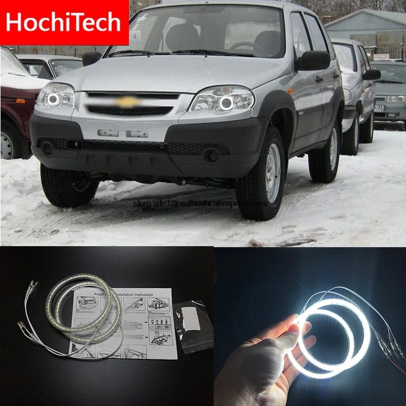 HochiTech для Chevrolet Niva 2009 2013 ультра яркий SMD белый светодиодный комплект с ангельскими