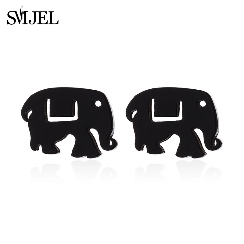 Elephant earring SMJEL браслеты из нержавеющей стали с животными для женщин, повседневные ювелирные изделия, золотой Cz браслет с бабочкой, женский свадебный подарок - Окраска металла: Elephant earring