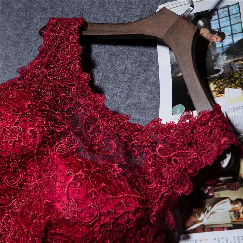Vestido de festa longo кружевные фиолетовые Выпускные платья элегантные трапециевидные Длинные вечерние платья