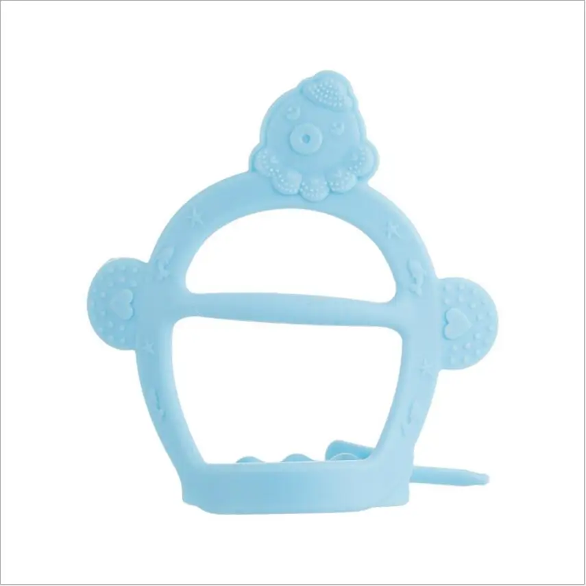 Blue Teether 1 шт. детский Прорезыватель для зубов, кольцо для предотвращения падения, уход за зубами, силиконовый детский Прорезыватель для зубов, ожерелье, игрушки, сделай сам, детский подарок, прорезыватель - Цвет: Blue Teether