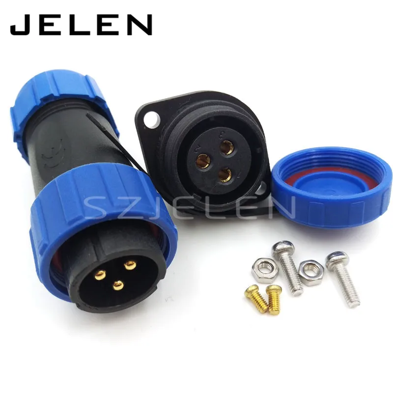 Водонепроницаемый авиационный 3 контактный разъем SP21 не требует сварки