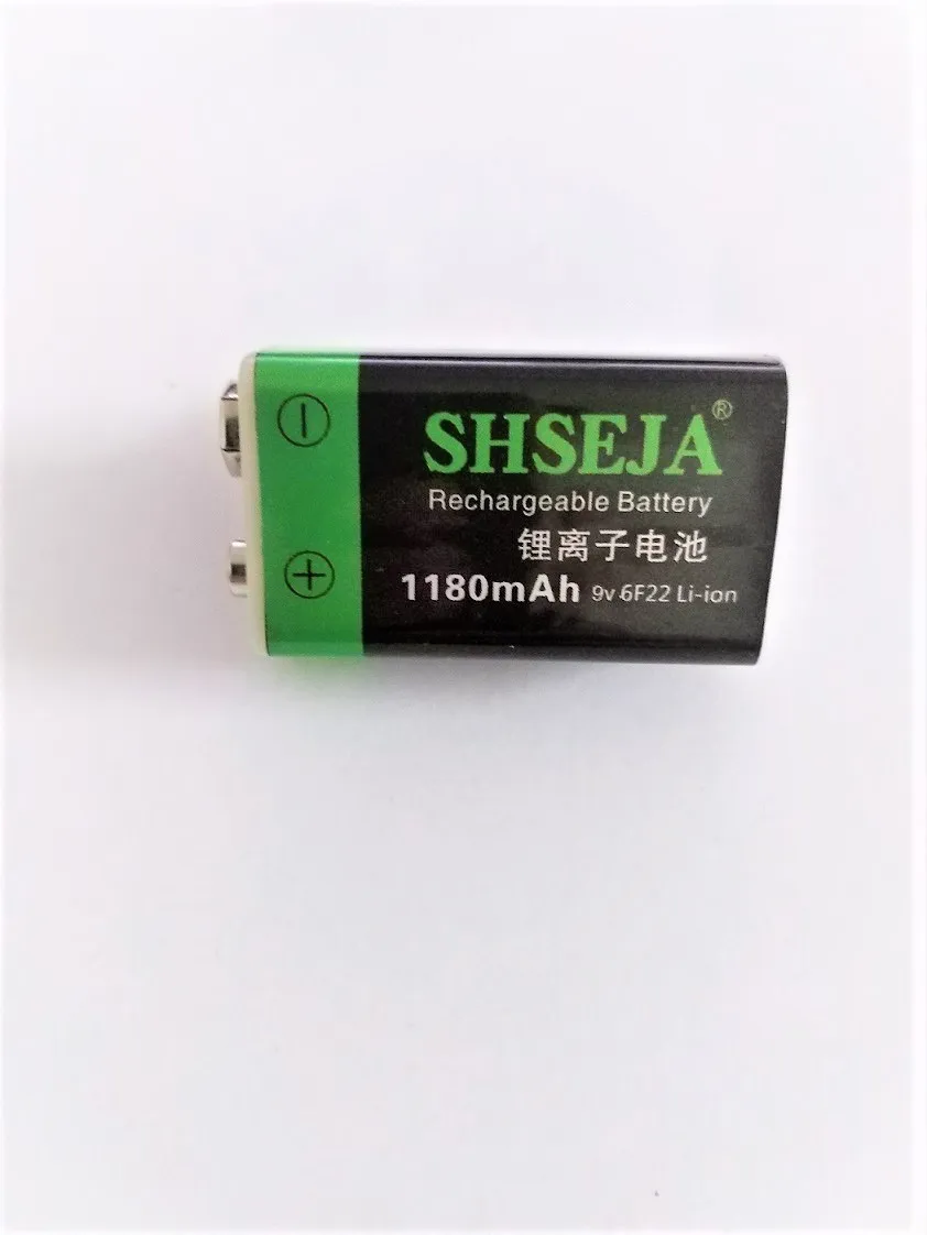 9V литиевая li-po литий-ионная аккумуляторная батарея 1180mAh 9V USB Батарея