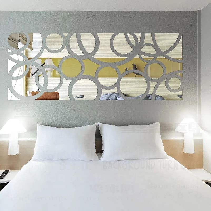 Зеркальные настенные наклейки для домашнего декора спальни украшения комнаты