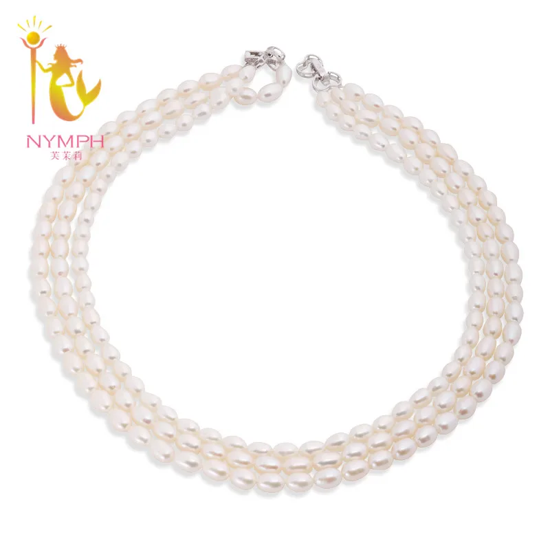 Жемчужное ожерелье [NYMPH] из пресноводного жемчуга натуральный белый цвет