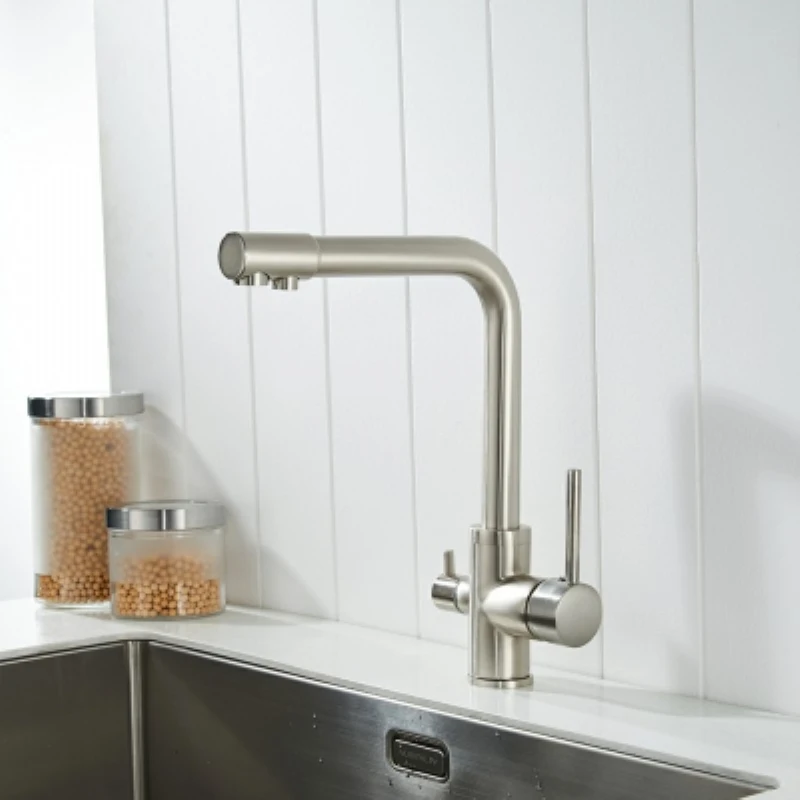 

ITAS FS0002 Modern Urban Water Double Handle Filter Purified Faucet with 3 Way Kitchen Tap (E)