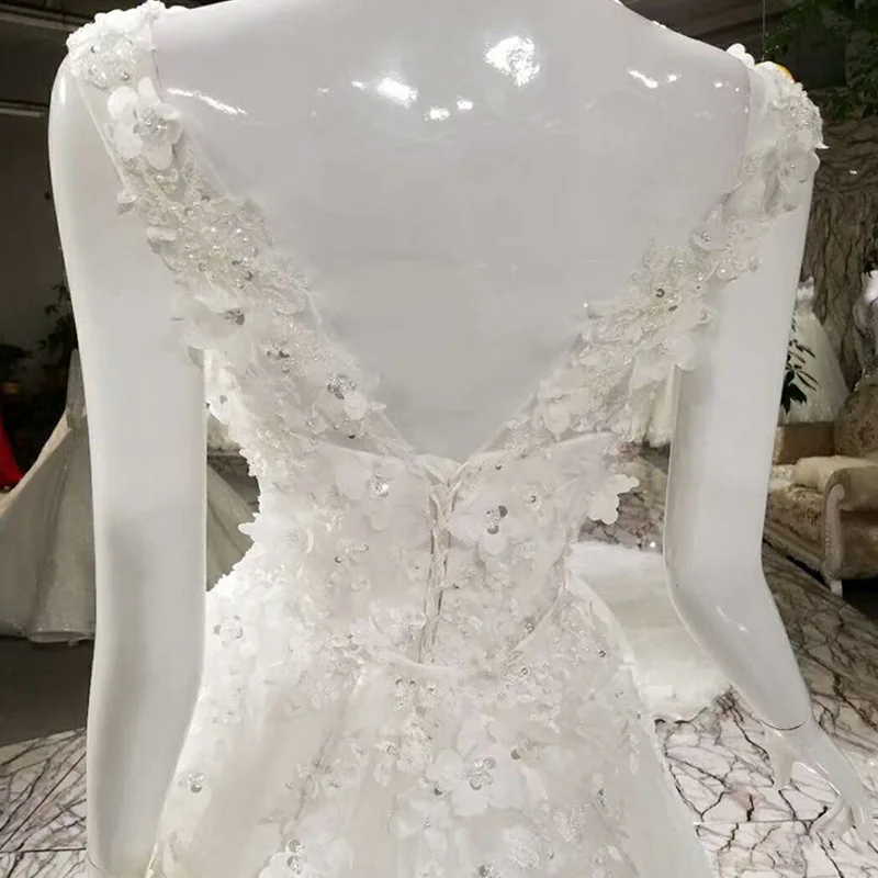 Роскошное Русалка свадебное платье со съемным шлейфом бисерная шнуровка труба