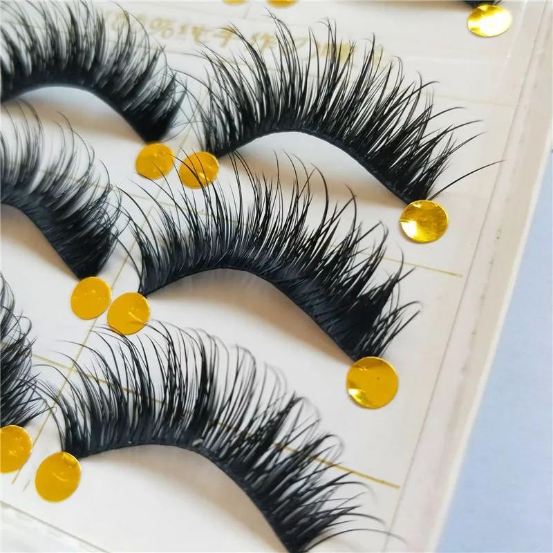 5 пар ресниц 3D норковые ресницы ручной работы полные полоски без жестокости