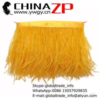 Gold CHINAZP завод 1 ярд в длину перо ширина "-6"(12,5 см-15 см) Высокое качество страусиное перо отделка ленты Ткань Пояс - Цвет: Gold