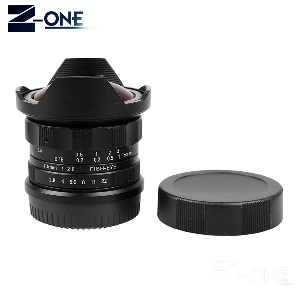 7,5 мм F2.8 рыбий глаз ручной объектив для Canon EOS M M1 M2 M3 M5 M6 M10 M50 M100 EF-M объектив камеры