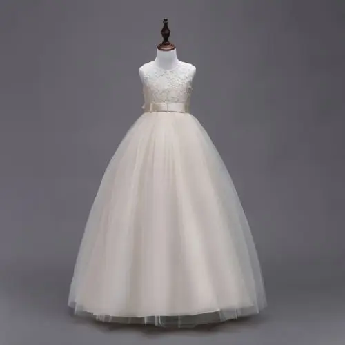 2018 New Summer Princess Baby Girls Lace Tutu Dress Formal Wedding Party Kids Girl Sleeveless Pageant Ball Gown Tulle Dresses | Детская