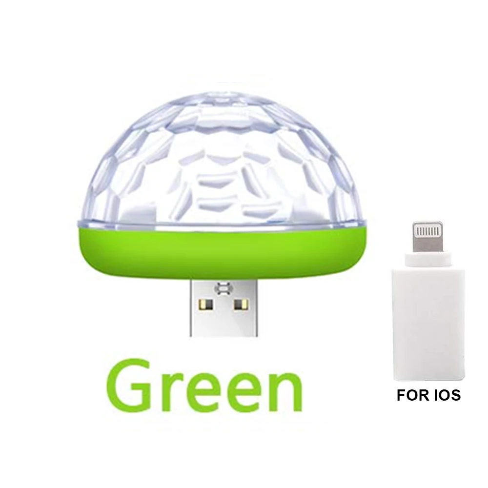 Green Apple plug Автомобильный USB атмосферный свет, декоративная лампа, освещение для салона автомобиля, DJ RGB, мини цветная музыкальная звуковая лампа для фестиваля, вечерние, караоке - Испускаемый цвет: Green Apple plug