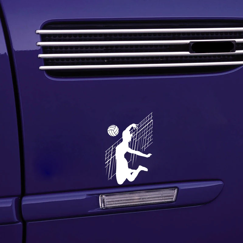 

QYPF 10.3*15.7CM Volleyball Girl Player Decor Car Stickers Vinyl Accessories Silhouette Decals C16-1373