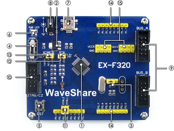 C8051F320 C8051F 8051 оценочная макетная плата комплект + DVK501 системные инструменты = EX F320