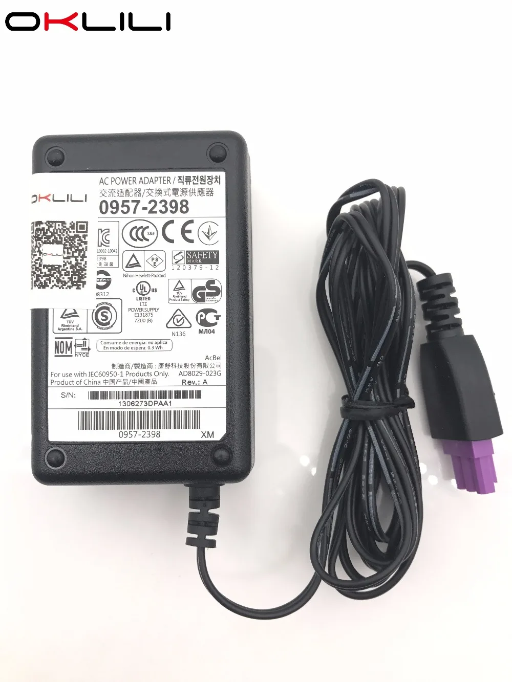0957-2290 0957-2286 0957-2398 AC Мощность адаптер Зарядное устройство 100-240V 50/60Hz 300mA 30V 333mA для hp с чернилами hp Deskjet 1050 1000 2050 2000 2060