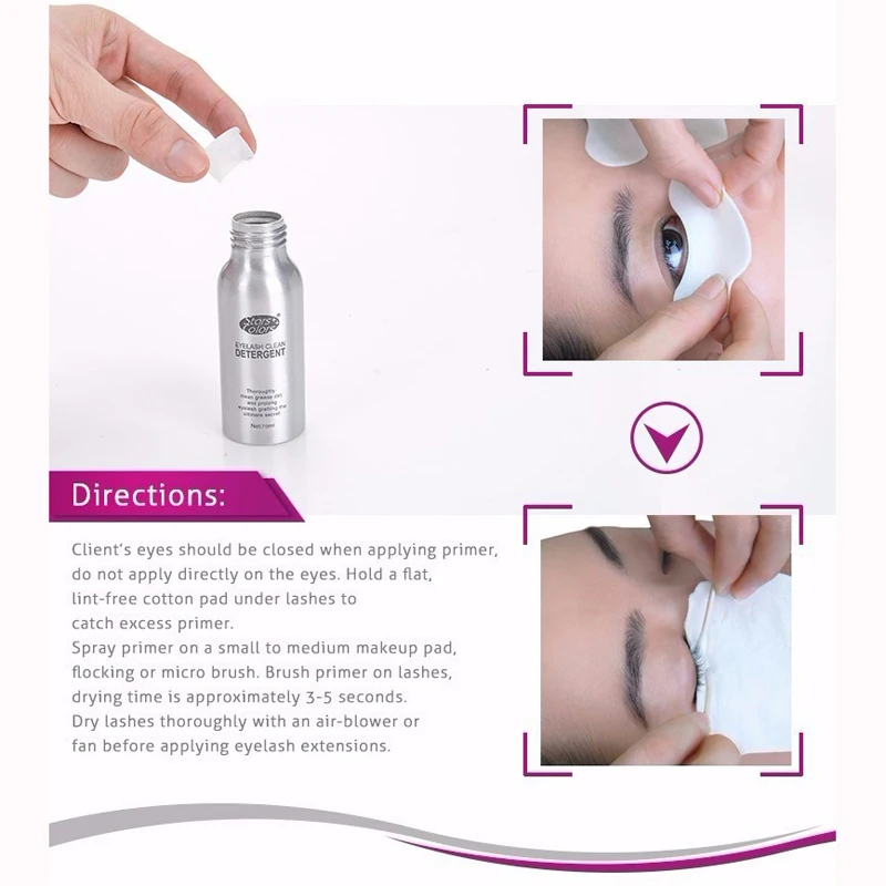 70 мл индивидуальный праймер для наращивания ресниц очиститель чистый безопасный