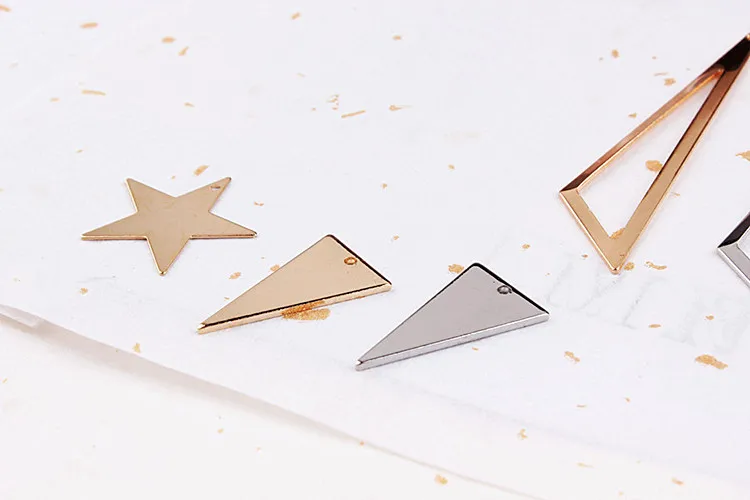 10 шт позолоченные латунные подвески цвета шампанского в виде звезды