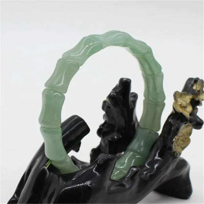 Китайский Красивый зеленый регулируемый браслет ручной работы из жадеита