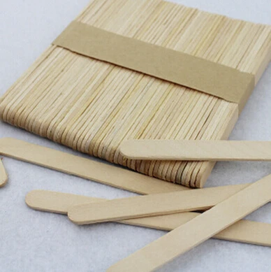 Wood color 93x10mm Новинка, 50 шт., деревянная палочка для Фруктового мороженого для детей, рукоделие, искусство, мороженое, конфета на палочке, торт, сделай сам, забавный подарок для детей AU222 - Цвет: Wood color 93x10mm