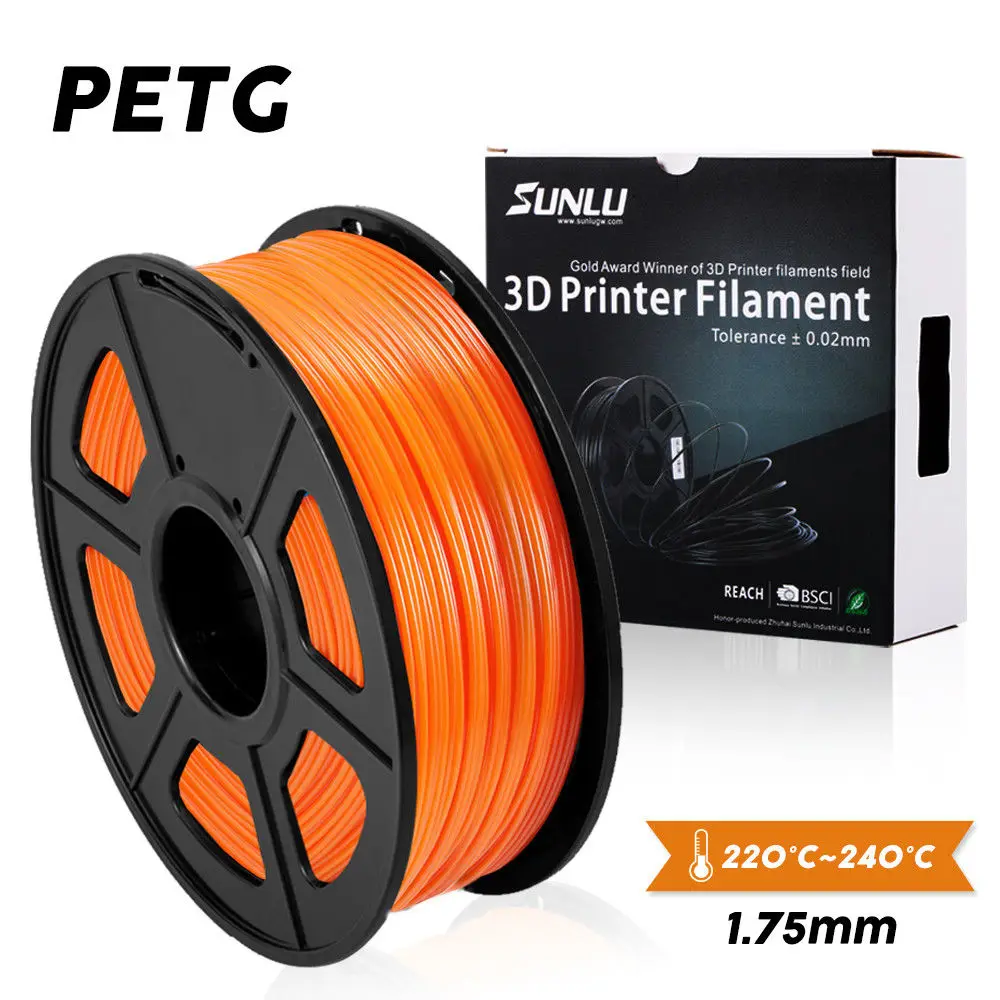 SUNLU PETG 3d принтер нити 1,75 мм 1 кг/2.2LB катушка для подарка на день рождения DIY печать Быстрая