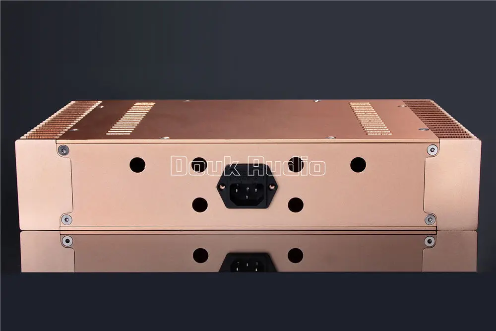 Золотой алюминиевый корпус класса А усилитель мощности Корпус DIY чехол W336* H75* D208mm