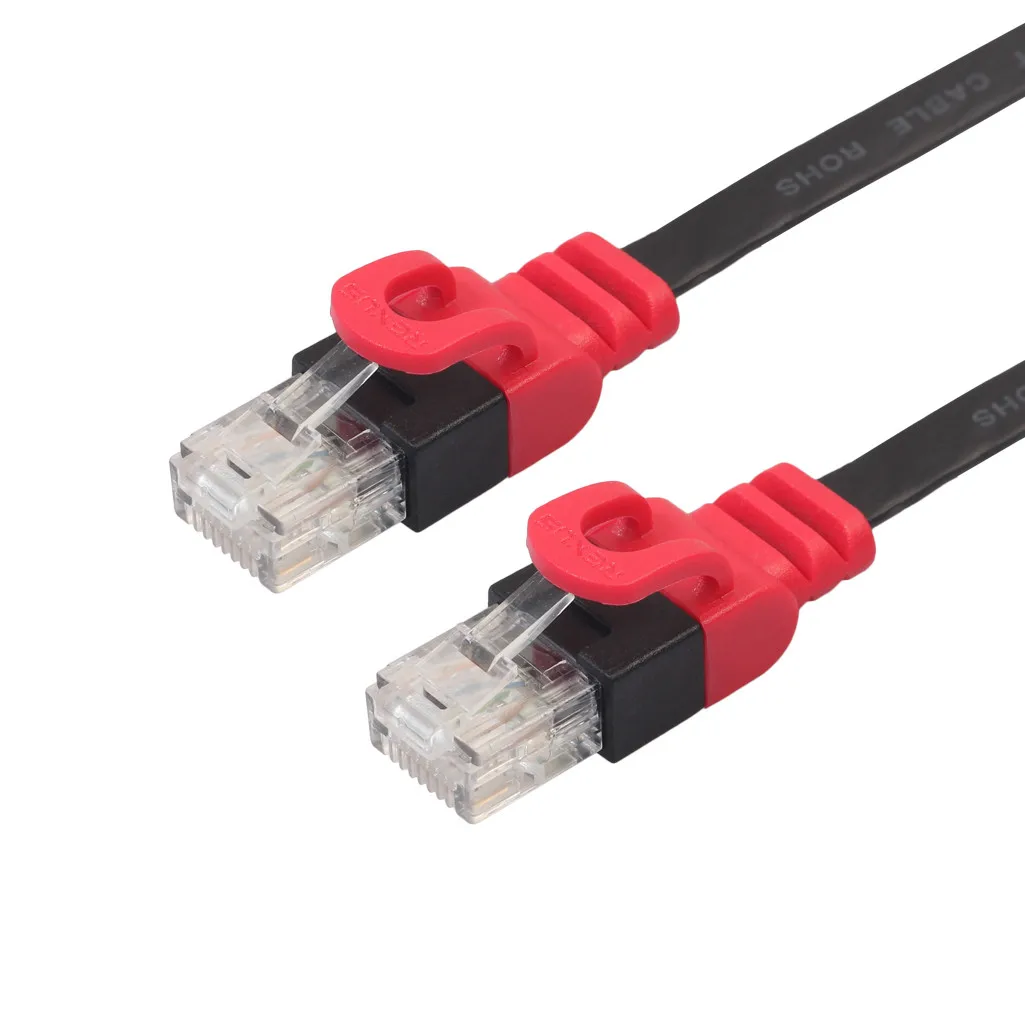 Плоский Ethernet кабель CAT6 Сетевой провод RJ45 Lan 10 Гбит/с для маршрутизатора ПК сетевой