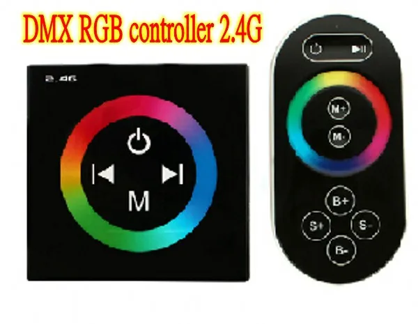 TM083 2 4G RF пульт + RGB DMX контроллер настенный сенсорный управления 3CH x 4A Бесплатная