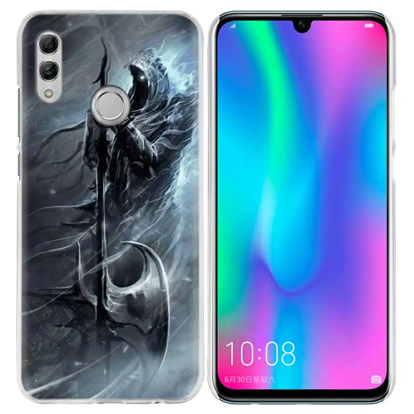 04 Чехол Grim Reaper Skull для huawei Honor 8X Y9 9 10 Lite Play 8C 8S 8A Pro V20 20i 10i Y6 Y7 Прозрачный жесткий чехол для телефона из поликарбоната - Цвет: 04